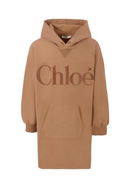 Chloé Brown Dress For Girl With Logo