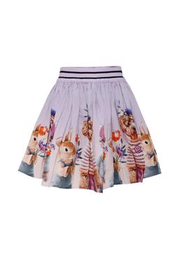 Molo Lilac Skirt For Girl With Animal
