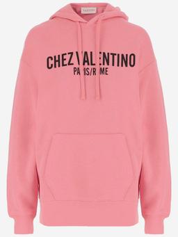 Valentino Logo Printed Drawstring Hoodie
