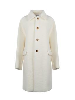 Bottega Veneta Bouclé Coat In Wool And Mohair