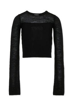 Pinko Black Top For Girl With Logo