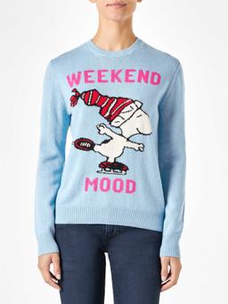 MC2 Saint Barth Woman Sweater With Snoopy Print Peanuts Special Edition