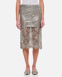 The Attico Lace Midi Skirt