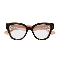 Gucci Eyewear Gucci Gg1424o Linea Emblem 014 Havana Pink Glasses