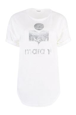 Marant Étoile Koldi Logo Print Linen T-shirt