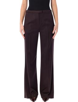 Magda Butrym Straight-leg Wool Trousers In Burgundy