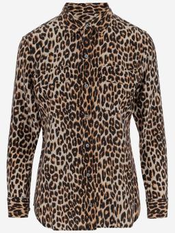 Equipment Silk Shirt With Animal Print