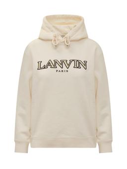Lanvin Logo Embroidered Drawstring Hoodie