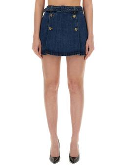 self-portrait Denim Miniskirt