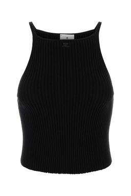 Courrèges Black Viscose Blend Tank Top