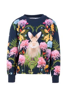 Molo Blue T-shirt For Girl With Rabbit