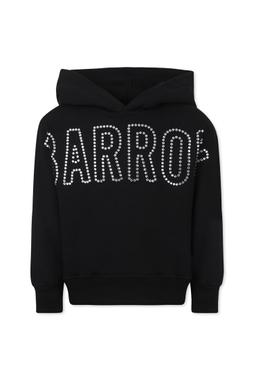 Barrow Black Sweatshirt For Girl With Logo