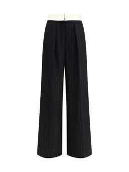 Forte_Forte Sartorial High-waisted Pinstripe Wool-blend Trousers