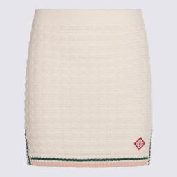 Casablanca White Cotton Skirt