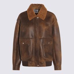 Miu Miu Brown Leather Jacket