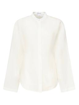 Alaia Round Blouse In Linen Blend