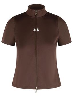 Courrèges Brown Polyester T-shirt