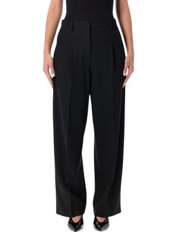 By Malene Birger Elsa Black High-waisted Wide-leg Trousers