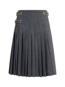 Prada Pleated Skirt In Kid Mohair