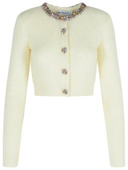 self-portrait Cream Alpaca Blend Cardigan