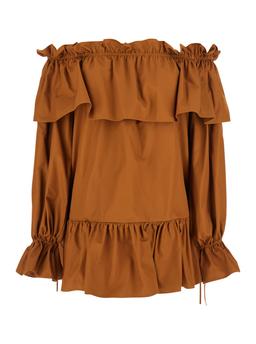 Saint Laurent Brown Cotton Dress