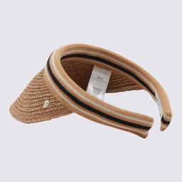 Helen Kaminski Natural And Black Raffia Hat