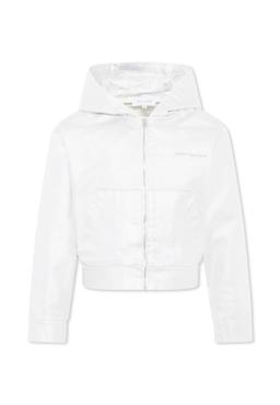 Marc Jacobs Silver Crop Sweatshirt For Girl With Logo