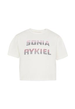 Rykiel Enfant Ivory T-shirt For Girl With Logo