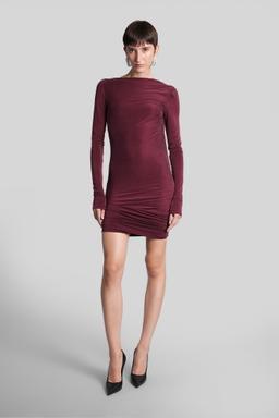 The Andamane Sophie Mini Mini Dress In Bordeaux Polyamide Polyester