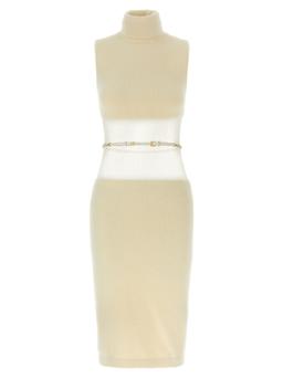 Elisabetta Franchi Womans Knitted Dress With Belt