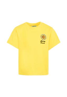 Kenzo Kids Yellow T-shirt For Girl With Sunflower