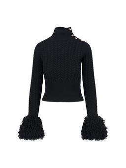 Patou Wool And Cashmere Fringed Sweater