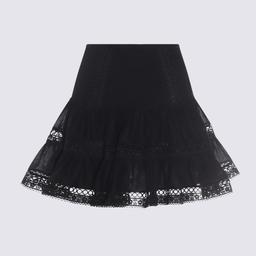Charo Ruiz Black Cotton Mini Skirt