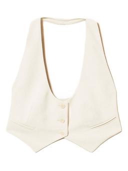 Twinset Short Sleeveless Vest With Pointed Hem