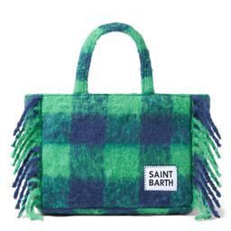 MC2 Saint Barth Colette Handbag With Green Tartan Print
