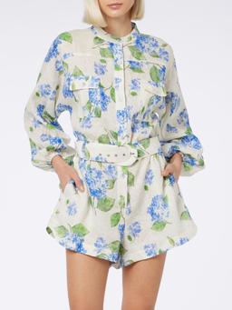 MC2 Saint Barth Woman Floral Linen Playsuit Hanniel