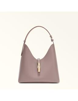 Furla Goccia M Leather Shoulder Bag, Mauve