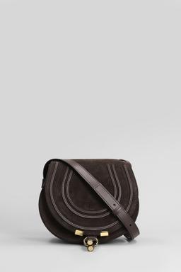 Chloé Mercie Shoulder Bag In Brown Suede