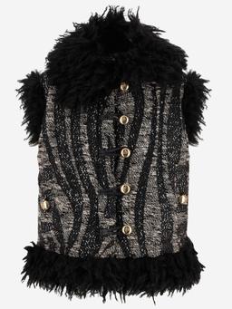 Pucci Wool Blend Vest With Abstract Print