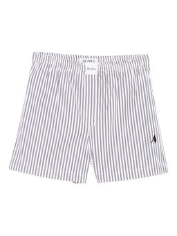 The Attico Striped Cotton Shorts