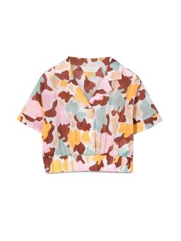 Palm Angels Cropped Shirt Aop Camu