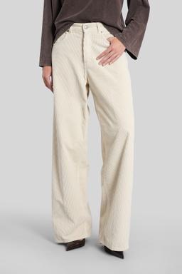 Haikure Bethany Velvet Pants In Beige Cotton