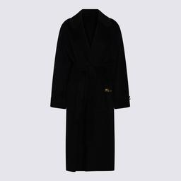 Elisabetta Franchi Black Wool Coat