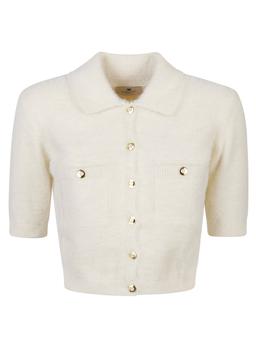 Elisabetta Franchi Short Sleeve Tricot Mini Cardigan
