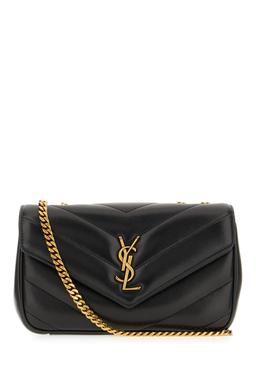 Saint Laurent Black Nappa Leather Small Loulou Shoulder Bag