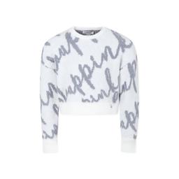 Pinko White Sweater For Girl With Writing