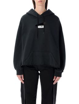 Mm6 Maison Margiela Black Logo Hoodie