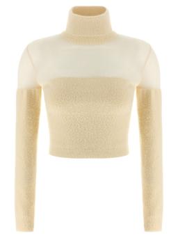 Elisabetta Franchi Brushed Insert Turtleneck Sweater