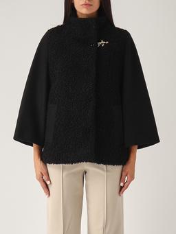 Fay Mix Materials Capewith Hook