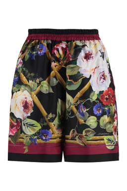 Dolce & Gabbana Multicolor Silk Shorts